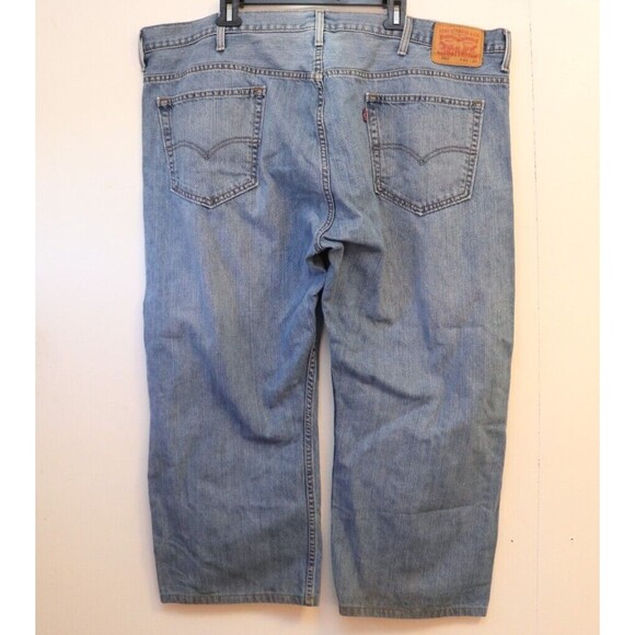 Levis Mens Jeans 569 Loose Fit Straight Leg Blue Denim Pants 44x30 (Fits 46x25) - Picture 5 of 8
